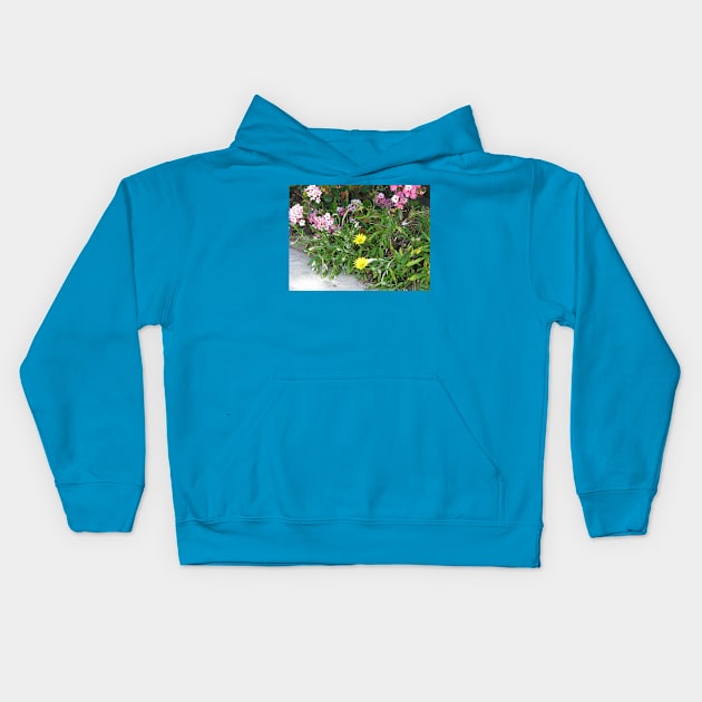 Lobelia and daisies Kids Hoodie by FriendlyComputerHelp